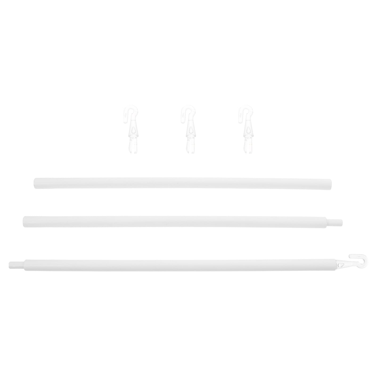 KONTONTY Vertical Blind Wand Replacement 11.65In Plastic Tilt Rod with Hooks for Window Drapery Pull Rod Opener Easy Installation