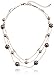Amazon Essentials Brown Tonal Simulated Pearl Illusion Chain Earrings and Necklace Set, 16