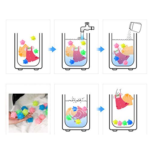 image for Feeke Dryer Balls, Eco Friendly Laundry Balls Colorful Reusable Dryer 