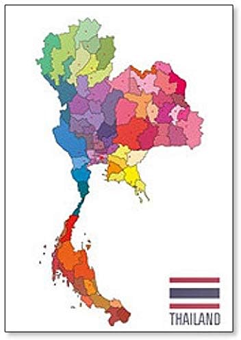 Map of Thailand Illustration Fridge Magnet
