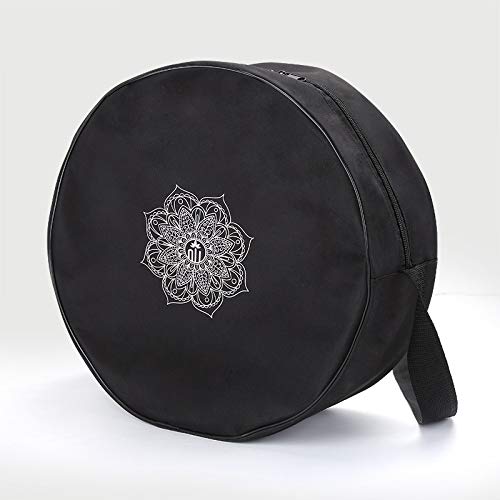 SNOWINSPRING-Yoga-Wheel-Bag-Nylon-Black-Mandala-Flower-36x14cm-Yoga-Circle-Bag-for-Yoga-Wheel-Large-Capacity
