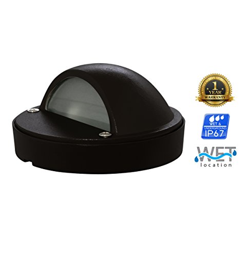 Westgate Lighting LED Well Light-Cast Aluminum Bronze Housing AS-158 Step Light- Landscape Lighting- 1 Year Warranty (1, Black)