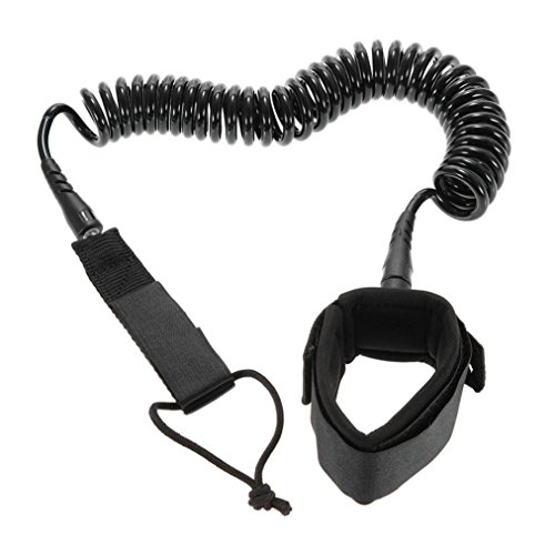 10' Coiled SUP Leash Inflatable Paddle Board Leash with or Without Waterproof Wallet (Only 1pc Ankle Leash)