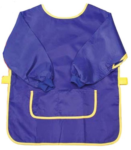 Creative-Hobbies-Long-Sleeve-Art-Smock-With-Front-Pockets--Velcro-Straps-Small-Size-for-Kids-up-to-Age-5-Color