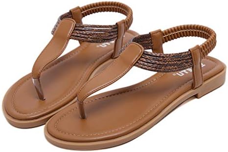 Ladies' Casual Sandals,CSSD Women's Bohemia Flip Flops Summer Beach T-Strap Flat Sandals Comfort Walking Shoes