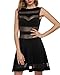 Zeagoo Women's Summer Sexy Stretch Ruched Sundress Fold Bodycon Midi Tank Dress,Black,XX-Large
