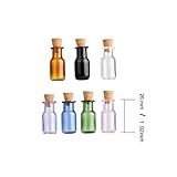 JIUYUE Mini Glass Color Bottles Cute Bottles with