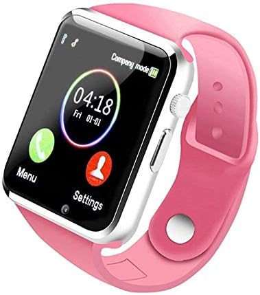 321OU Smart Watch Fitness Tracker Bluetooth Smart Watch Smartwatch Phone Fitness Tracker SIM SD Card Slot Camera Pedometer iPhone iOS Samsung LG Android Men Women Kids (Pink)