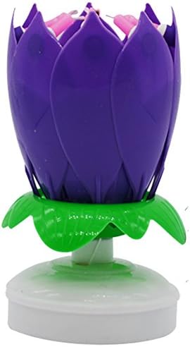 Multiple Color Rotation Music Birthday Candles By SKYENHAPP (purple)