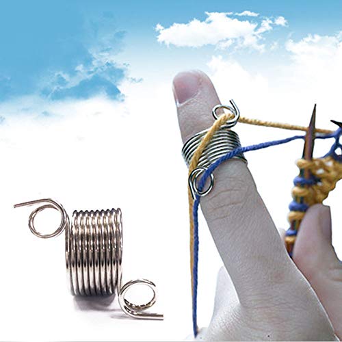 image for memorytime Mini Finger Threader Thimble Ring Knitting Thread Yarn Stra