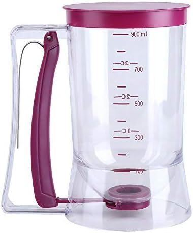 Hatime Manual Cake Batter Dispenser Cupcake Pancake Waffles Measuring Cup Kitchen Baking Heat Resistant Plastic Tool 900mL