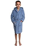 TowelSelections Boys Robe, Kids Hooded Cotton Terry Bathrobe, Made in Turkey