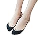 Cinak Women Low Cut Socks No Show Half Socks with Sling Back 4-Pairs (Black)