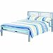 Bed Metal Frame for Kids Bedroom, Teenager and Dorm - (Full, Silver)