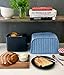 RITZ Polyester / Cotton Quilted Two Slice Toaster Appliance Cover, Dust and Fingerprint Protection, Machine Washable, Light Blue