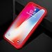 iPhone X Case,AICase Ultra Thin Lightweight Supre Fashion Full Body Coverage Protection Soft PC [Dual Layer][Slim Fit] Case with Tempered Glass Screen Protector for Apple iPhone X/10 (Red)