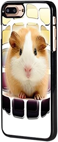 Cute Guinea Pigs Customized for iphone 7 Plus - Black Hard Plastic (5.5 inch)