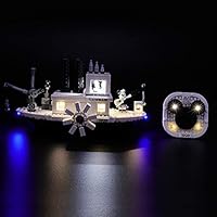 BRIKSMAX Led Lighting Kit for Disney Steamboat Willie - Compatible with Lego 21317 Building Blocks Model- Not Include The Lego Set