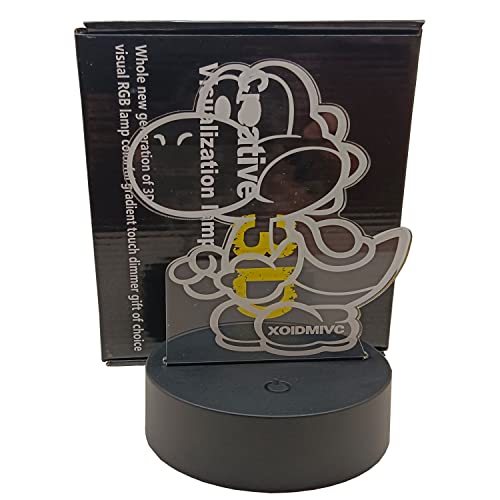 XOIDMIVC Yoshi Night Light, Mario Lamp16 Color RGB Touch Remote Controller Yoshi Light Children\'s Room Decoration Table Lamp for Christmas Lighting Gift