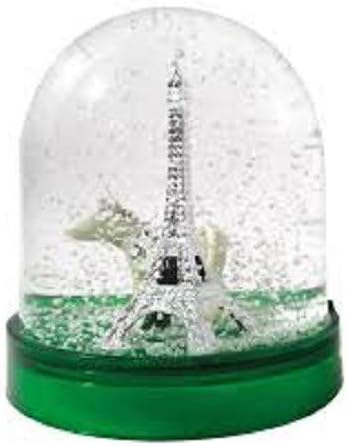 Les Parisettes Cow Eiffel Tower Snow Globe - Green