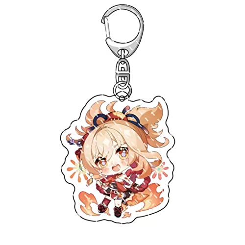 Rainteam Acrylic Animation Keychain, Genshin Impact
