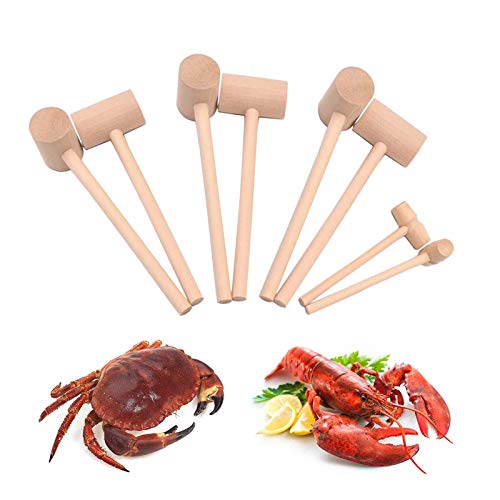Wooden Crab Mallet Lobster Shellfish Cracker Hardwood Hammer Wooden