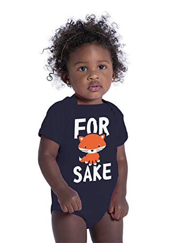 Panoware Funny Baby Onesie | for Fox Sake, Navy, 6-12 Months