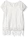 My Michelle Girls' Big Lace Tee with Fringe Hem, Keyhole Back, and Camisole Underneath