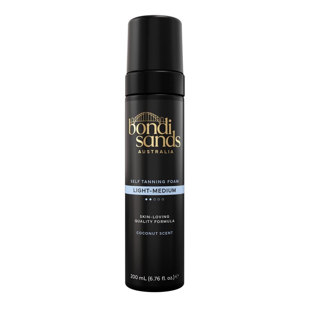 Bondi Sands Light/Medium Self-Tanning Foam - Lightweight, Buildable Formula Gives a Sun-Kissed Glow for a Flawless Finish; 200 mL/7.04 Oz