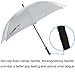Rainlax Windproof Golf Umbrella 62 inch Automatic Open Large Sun Umbrellas (Silver White)