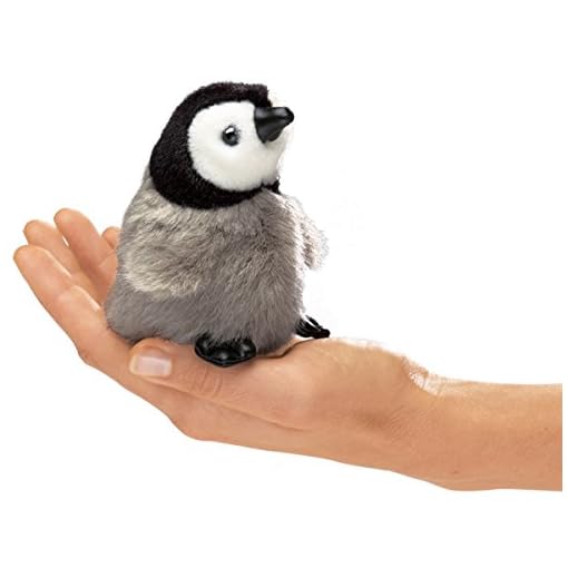 Folkmanis Mini Emperor Penguin Baby Finger Puppet