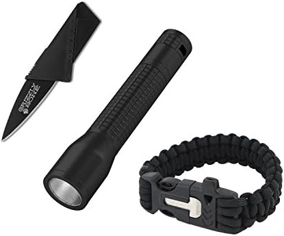 NEW Combo Pack Bright Inova T2 Tactical Ultimate Flashlight For Zombie Apocalypse Camping Power Outage Survival Kit W/ Free Paracord Bracelet &amp; Credit Card Knife Survival Life
