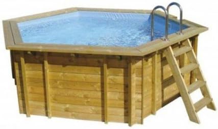 Swimming pool wood Elora 422 x 124 Liner blue PoolMarina