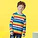 HowJoJo Baby Boys Girls Cotton Long Sleeve T-Shirts Kids Rainbow Striped Shirts 2T