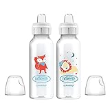 Dr. Brown's Options+ Sippy Spout Baby Bottles, Fox & Lion, 8 Ounce, 2 Count