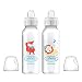 Dr. Brown's Options+ Sippy Spout Baby Bottles, Fox & Lion, 8 Ounce, 2 Count