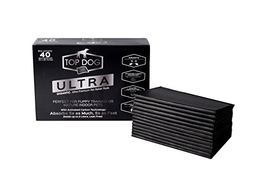 Top Dog (Black) Premium Puppy and Dog Training Pad with Quick-Dry Odor Control Carbon, 30 x 26 (Extr - //medicalbooks.filipinodoctors.org