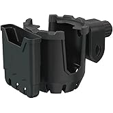 Universal, Stroller, Sturdy, Cup and Cell Phone Holder, All Black, 2-in-1, for Carriages, Walker, Wheelchairs, Rollator, Scooters & Bike Phone & Cupholder Organizer - Easy to Install