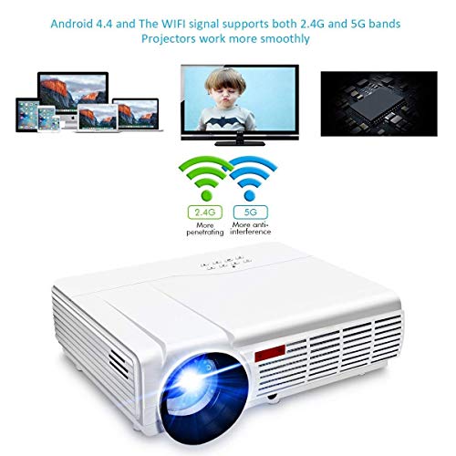 WiFi Projector,ELEGIANT 3000 Lumens Long Life LED Full HD LED Home Cinema TV Projector LCD Multimedia Video Game Projectors Support 1080P USB VGA AV TV Interface