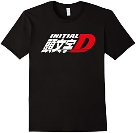 Mens Men's Anime Initial D Logo T Shirt XL Black
