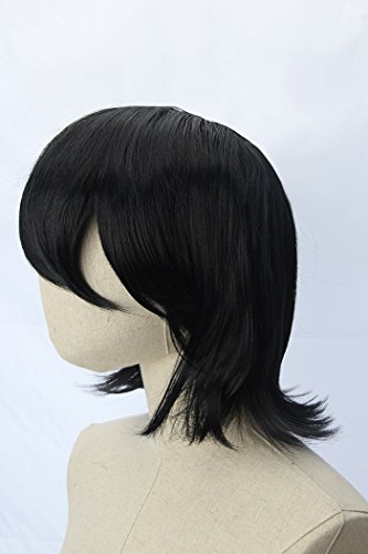 Black Short Flapper Bob Anime Cosplay Keith Adult Inspired Wig