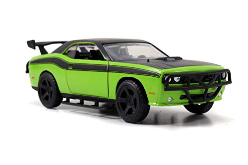 Jada 97140 Toys FF Dodge Challenger Diecast Vehicle, Green, 1:32 Scale, Green/Black