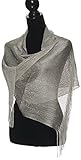 Petal Rose Sheer Bridal Glitter Sparkle Shawl Wrap Fringe Prom Weddings Party Evening Scarfs for Women