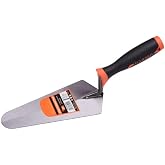 Edward Tools 6&rdquo; Brick Laying Trowel - High Carbon Steel Gauging Brick Trowel For Placing Mortar between Brick, Stone and Concrete - Ergonomic Rubber Grip Handle