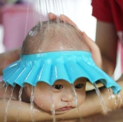 FreshDcart Adjustable Baby Shower Cap New Soft Bathing Baby Wash Hair Eye Ear Protector Hat for New Born Infants babies…