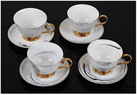 Ecentaur Tea Cup and Saucer Set for Party Vintage Coffee Teacup Royal Style in Gif Box with Spoon Set of 4