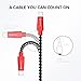 Kinps Apple MFi Certified Lightning to USB Cable 10ft/3m iPhone Charger Cord Super Long for iPhone X / 8 / 8 Plus / 7 / 7 Plus / 6S / 6S Plus / 6 / 6 Plus / SE, iPad Pro /Air/Mini(Nylon Black and Red)