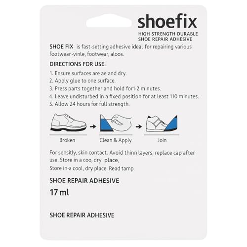 Primebly Instant Shoe Glue 17ml – Super Strong Flexible Shoe Repair Adhesive for Soles, Leather & Rubber | Shoes Sole Repair Glue, Waterproof & Quick Dry | لاصق أحذية قوي جداً مرن لإصلاح النعل والجلد