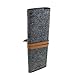 Starsource 2 Pcs-Fashion Roll Up Wool Felt Pencil Case Storage Holder Pouch Makeup Cosmetic Brush Holder Bag