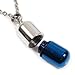 Stainless Steel Small Openable Pill Capsule Pendant Necklace Silver Gold Black Blue